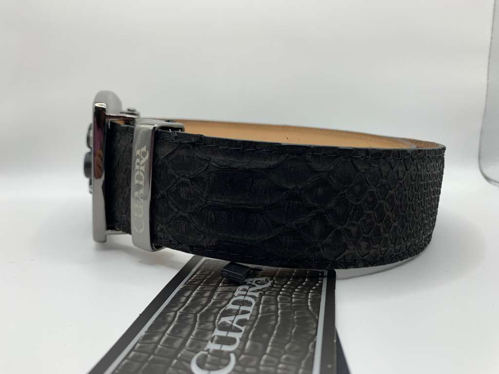 Cuadra Black Python Belt