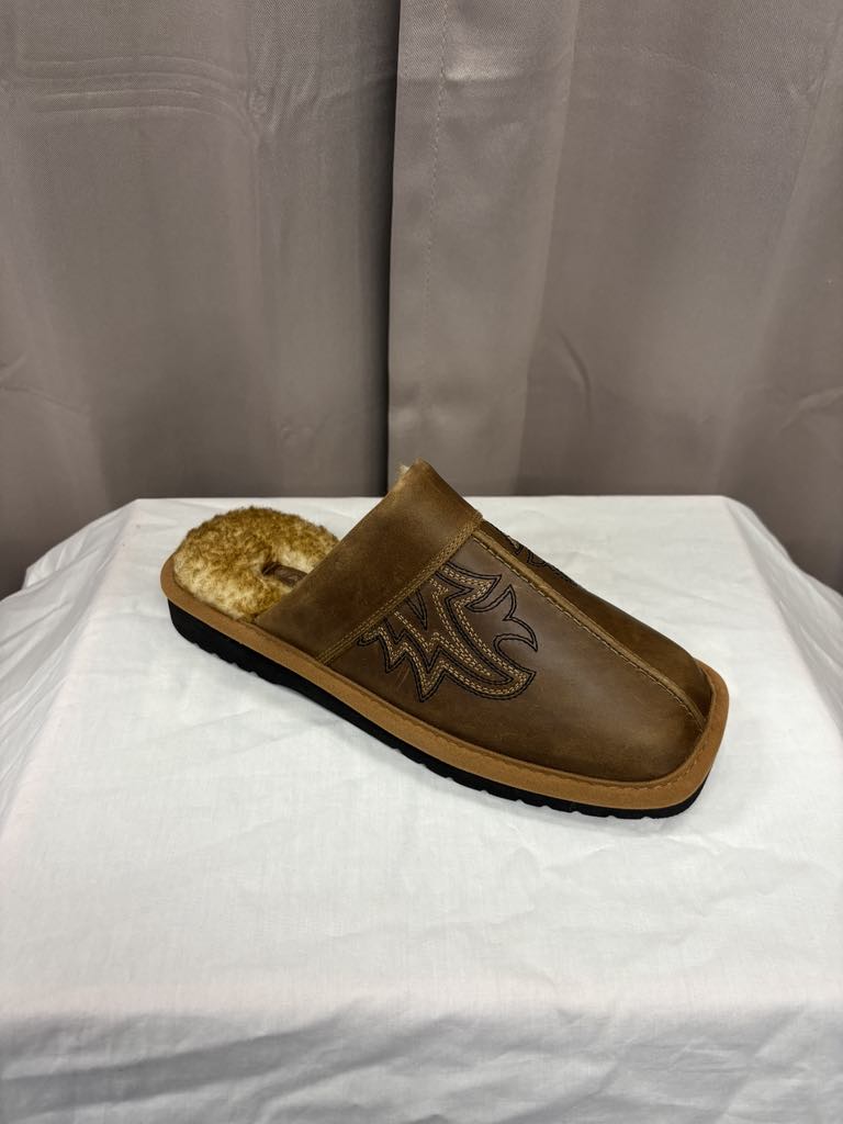 Silver Smith Square toe Exotic Light Brown Flame