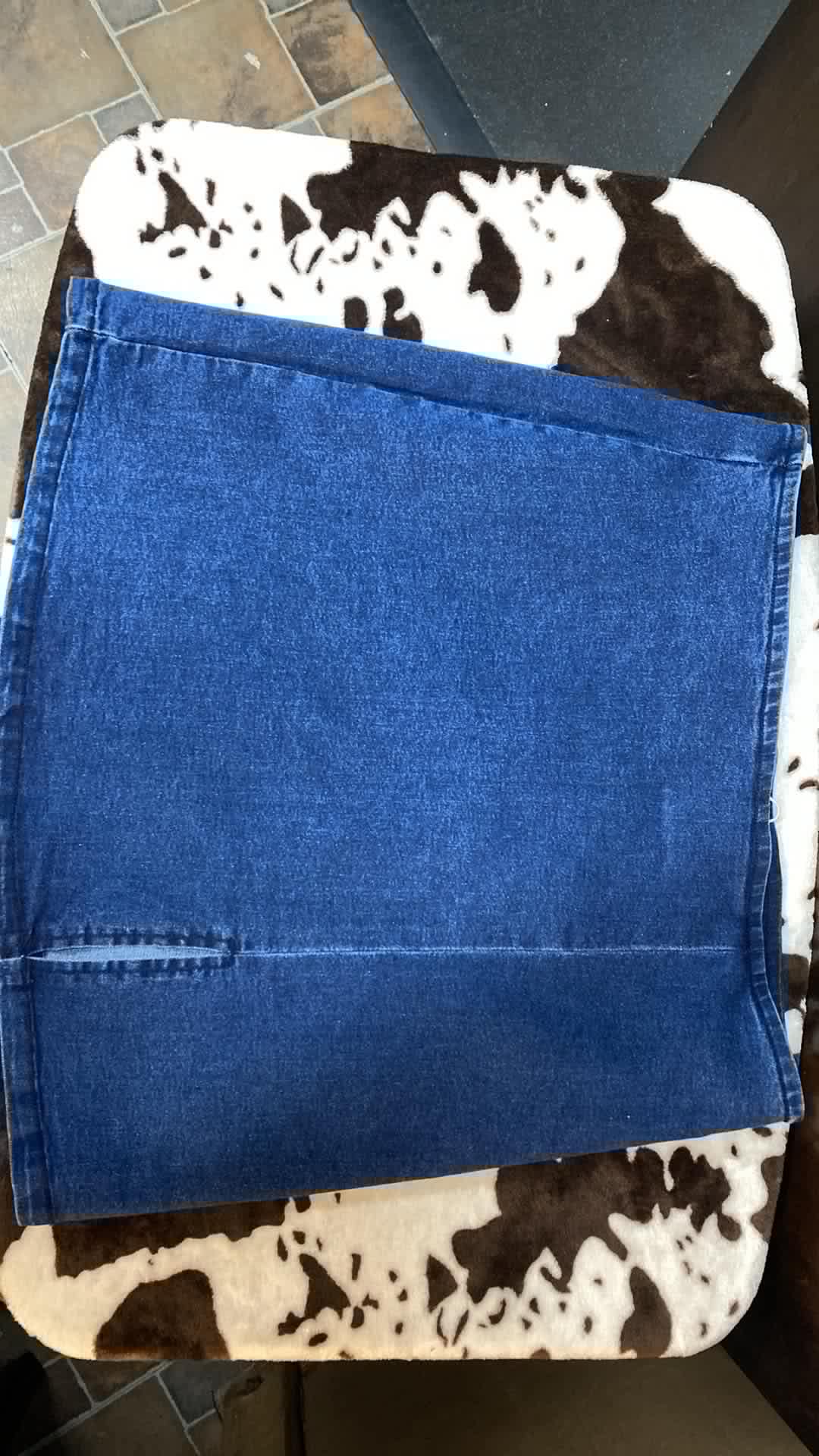 Blue Skirt With Slit