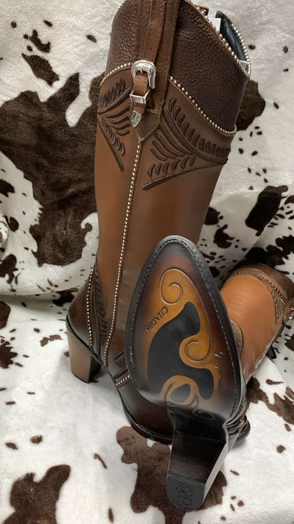 Bota de res pitbull damasco chocolate