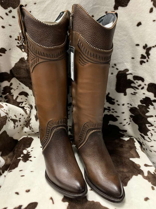 Bota de res pitbull damasco chocolate