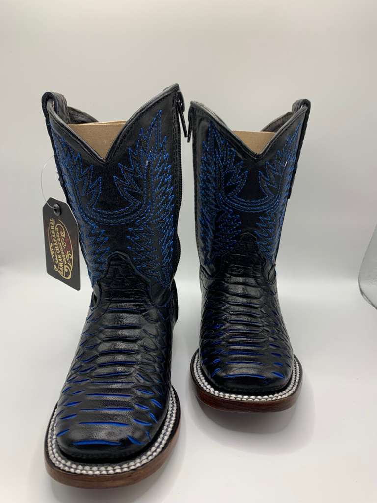 Chaparral Boots Imitacion Piton Negro/Azul