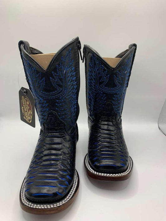 Chaparral Boots Imitacion Piton Negro/Azul