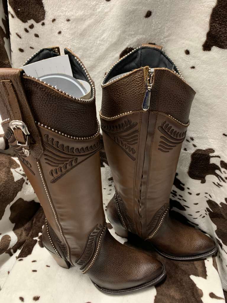 Bota de res pitbull damasco chocolate
