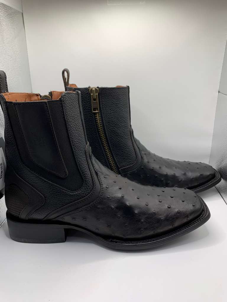 Botin de avestruz Negro