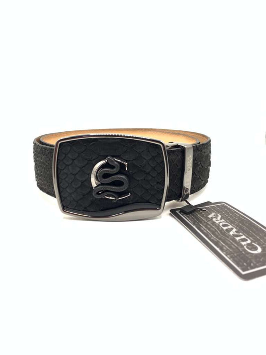 Cuadra Black Python Belt