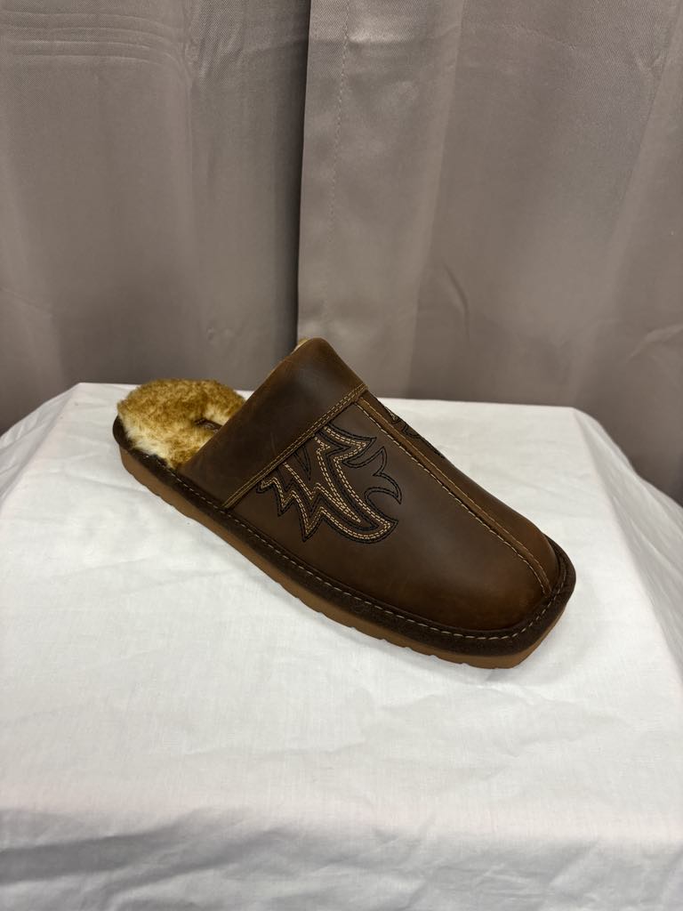 Silver Smith Square Toe Exotic Dark Brown Flame
