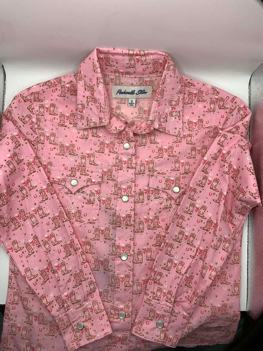 Rock & Roll girls snap shirt