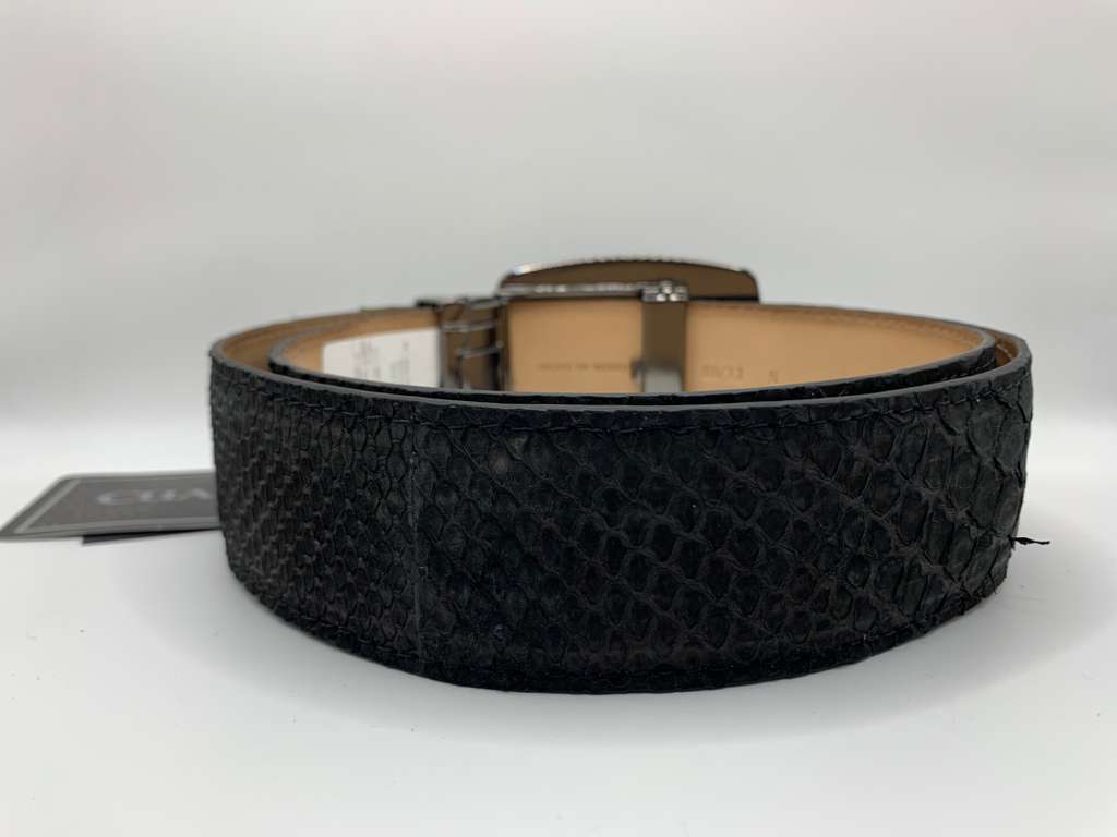 Cuadra Black Python Belt