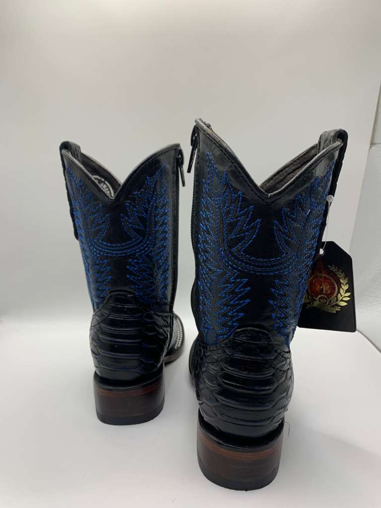 Chaparral Boots Imitacion Piton Negro/Azul