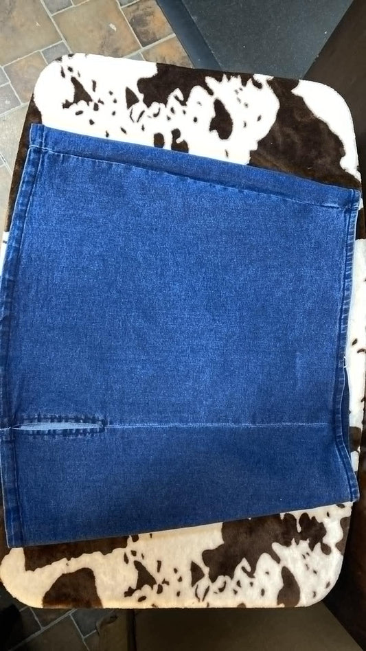 Blue Skirt With Slit