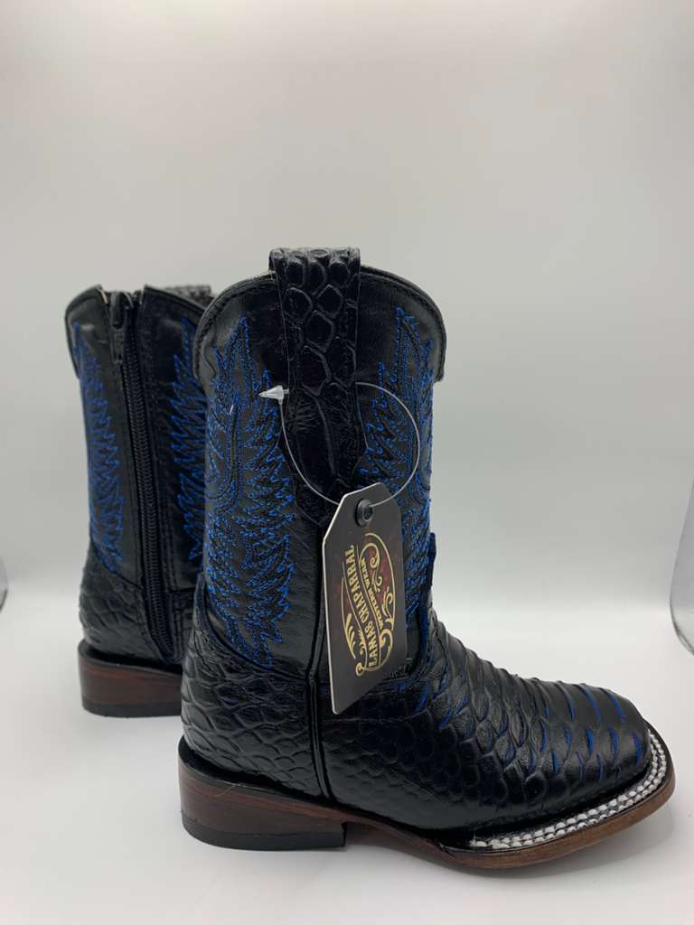 Chaparral Boots Imitacion Piton Negro/Azul