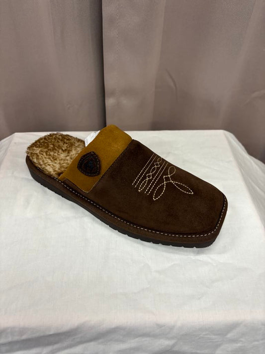 Men Silversmith Square Toe Dark Brown